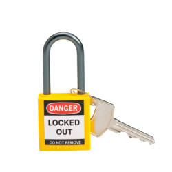 BRADY Compact Lock with Bow Aluminium 38MM Yellow