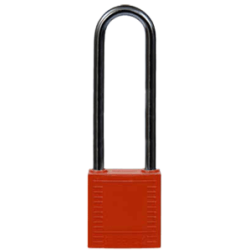 Cadeado Compacto com Aro em Alumínio 75mm Vermelho BRADY