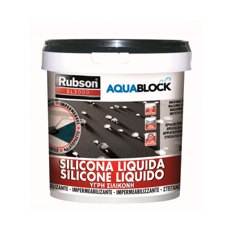 Silicona Líquida SL3000 Negra 5kg Rubson