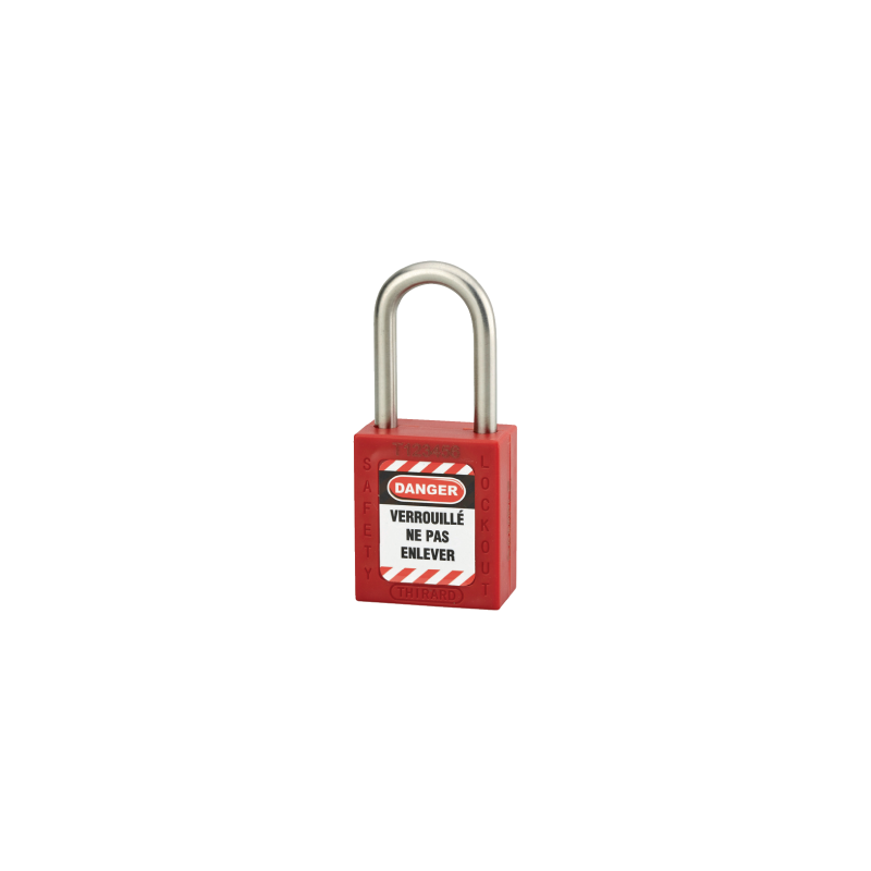 Cadeado 38mm em Aço Inox 38mm Vermelho THIRARD