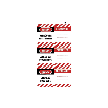 THIRARD 50 Pieces Permanent Trilingual Labels