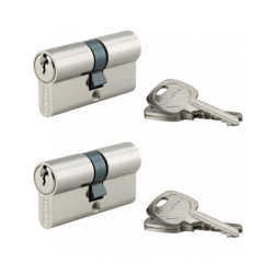 THIRARD 2 Nickel Plated Cannons for European STD Locks 30x30mm