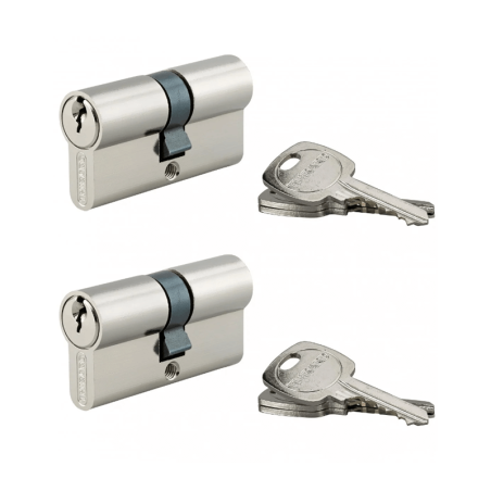 THIRARD 2 Nickel Plated Cannons for European STD Locks 30x30mm