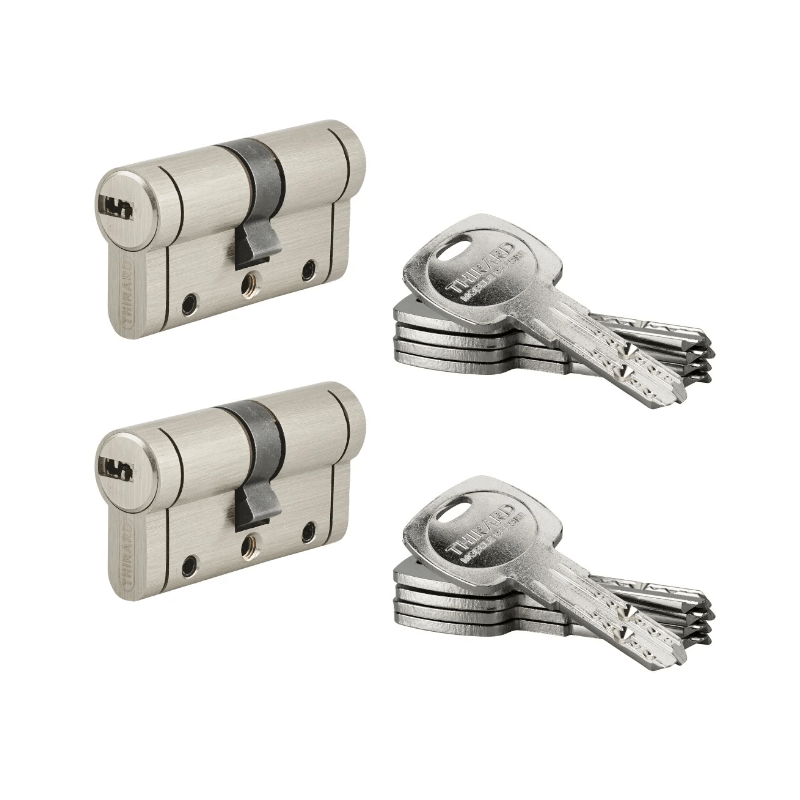 2 Canhões Niquelados para Fechaduras Europeias TRAFIC 12 30x30mm THIRARD 2 Canhões Niquelados para Fechaduras Europeias TRAFIC 12 30x30mm THIRARD