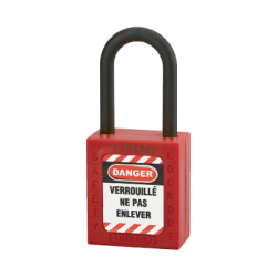 Cadeado 38mm com Arco Nylon 38mm Vermelho THIRARD
