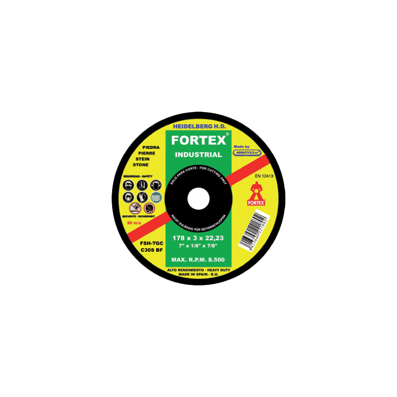 FORTEX Stone Cutting Disc 178 x 3 x 22 mm
