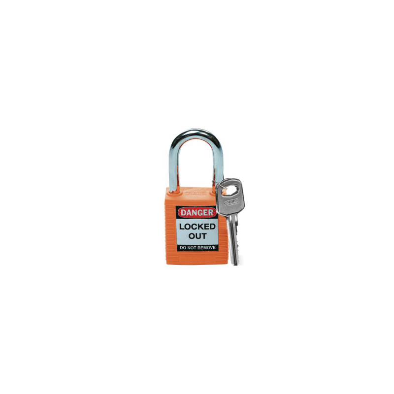 Cadeado em Aço e Nylon 38MM Laranja BRADY Cadeado em Aço e Nylon 38MM Laranja BRADY