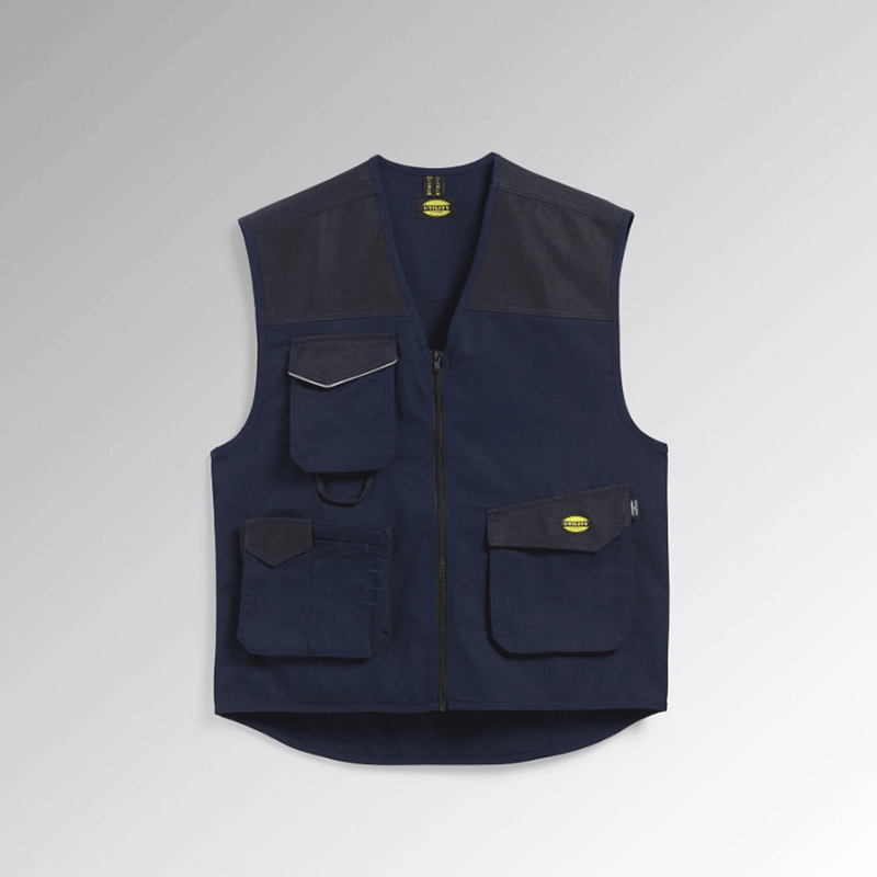 2XL Diadora Navy Blue Mover Multi-Pocket Vest 2XL Diadora Navy Blue Mover Multi-Pocket Vest