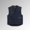 2XL Diadora Navy Blue Mover Multi-Pocket Vest