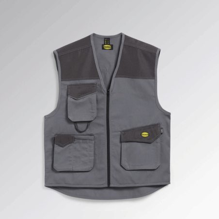 XL Diadora Grey Mover Multi-Pocket Vest