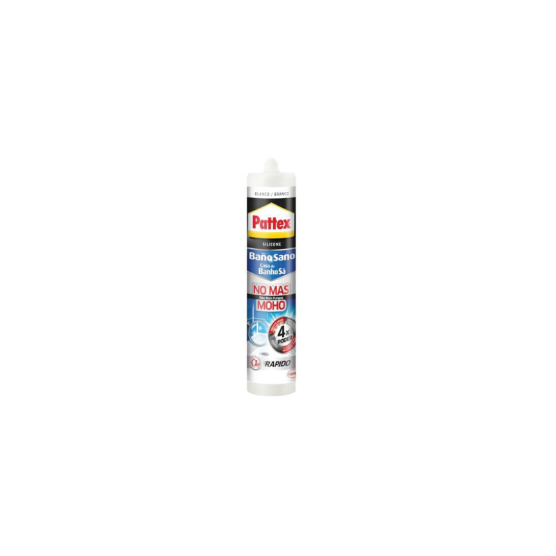 Silicone Antifungos Branco Casa de Banho Sã Rápido PATTEX