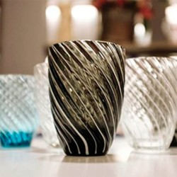 Set of 6 Tumbler Glasses 380ml Black - Vertigo