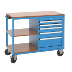 KOCEL MOBILE WORKBENCH WITH 5 DRAWERS AND 2 SHELVES