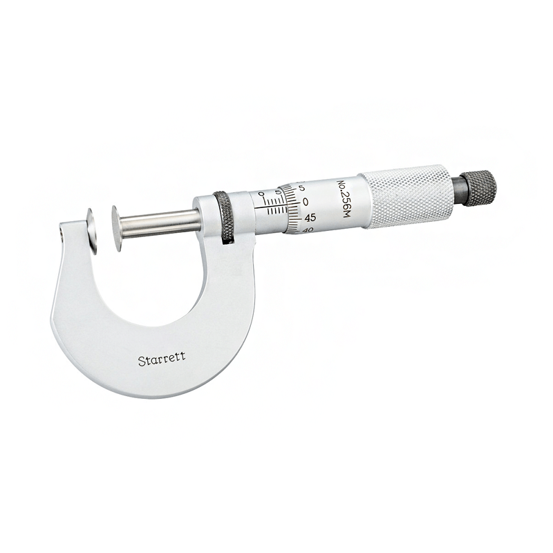 Micrômetro com Pontas Tipo Disco Fuso Rotativo 0-25mm STARRETT Micrômetro com Pontas Tipo Disco Fuso Rotativo 0-25mm STARRETT