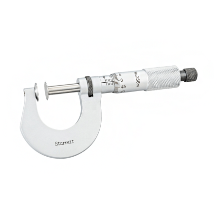 Micrômetro com Pontas Tipo Disco Fuso Rotativo 0-25mm STARRETT