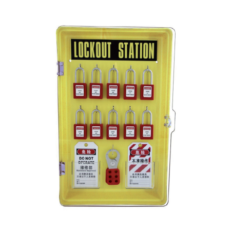 Estación para 10 candados con  puerta