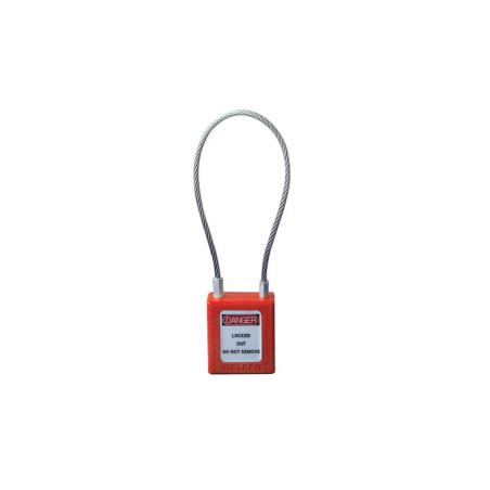 Cadeado de Bloqueio 40mm Cabo de Aço Ø3X150mm 1 chave THIRARD