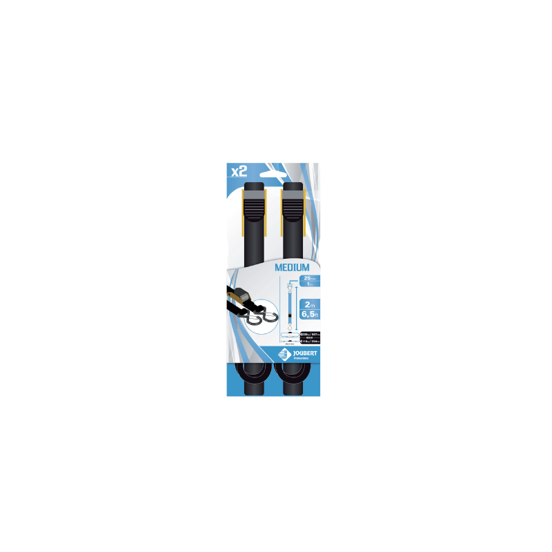 CORREIAS MEDIAS 25MMX2M BLACK