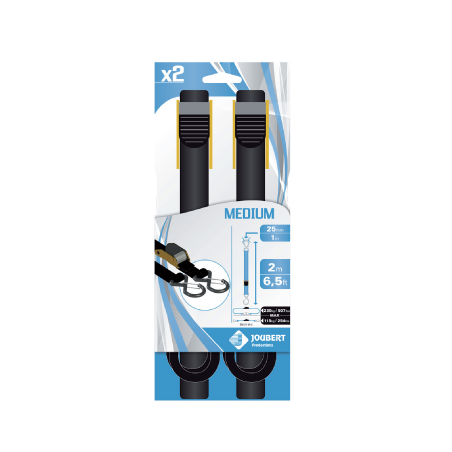 CORREIAS MEDIAS 25MMX2M BLACK