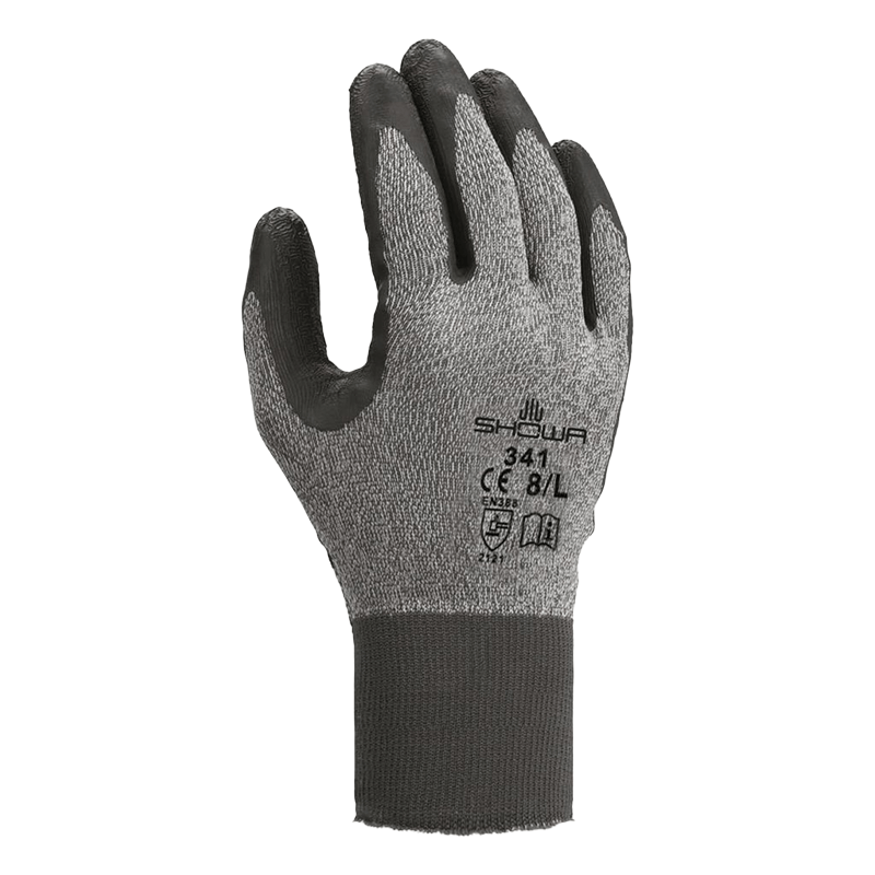 LUVA NYLON REV.LÁTEX 341 EU M Cinza
