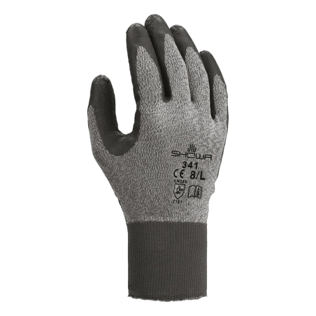 LUVA NYLON REV.LÁTEX 341 EU M Cinza