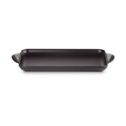 Grelha Lisa Retangular 32cm Preto - Tradition