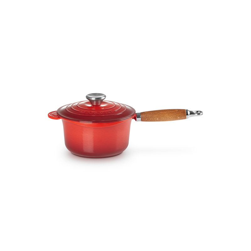 Saucepan with Wooden Handle 18cm Cerise - Tradition Saucepan with Wooden Handle 18cm Cerise - Tradition