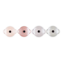 Set 4 Mini Cocottes 250ml Chiffon Pink, Rosa, Roxo e Mist Grey