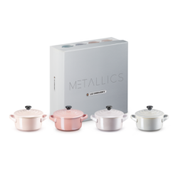 Set 4 Mini Cocottes 250ml Chiffon Pink, Rosa, Roxo e Mist Grey