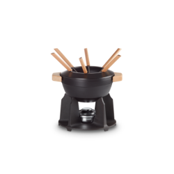 Set Fondue Luxe Ferro Fundido 2L Preto