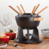 Set Fondue Luxe Ferro Fundido 2L Preto