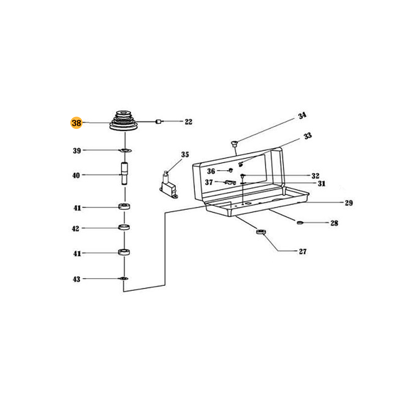 FOX Driven Pulley for Floor Bench Drill F12921 FOX Driven Pulley for Floor Bench Drill F12921