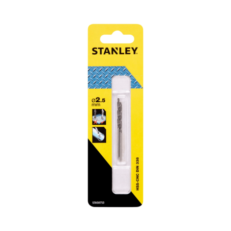2 Brocas HSS-CNC para Metal ø 2,5mm STANLEY