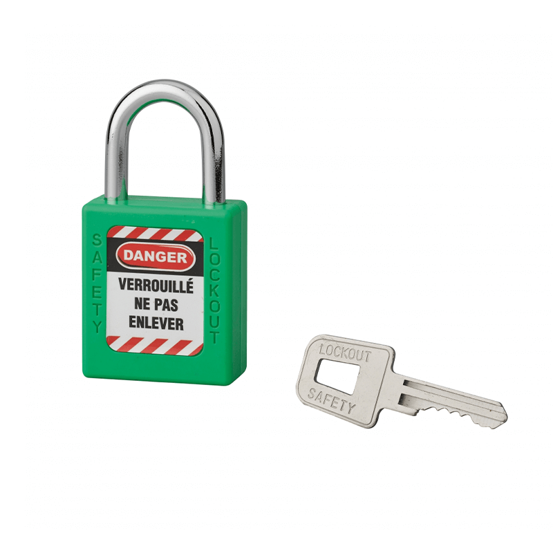 Cadeado ABS com Arco em Aço Verde 40x25x6mm THIRARD