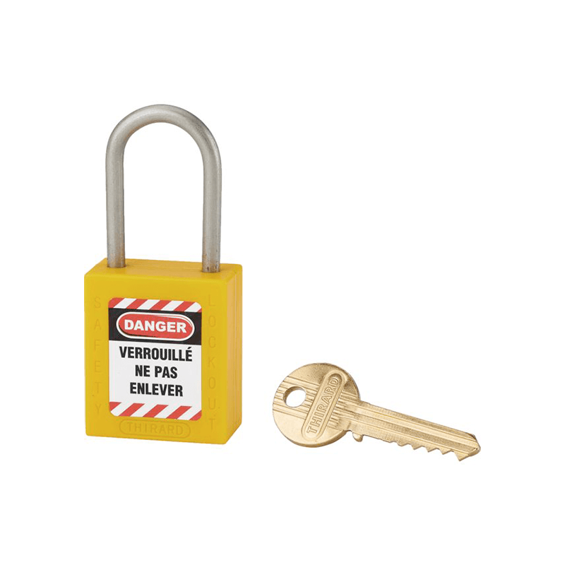 Cadeado 38mm em Aço Inox 38mm Amarelo THIRARD