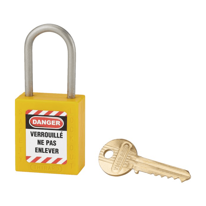 Cadeado 38mm em Aço Inox 38mm Amarelo THIRARD