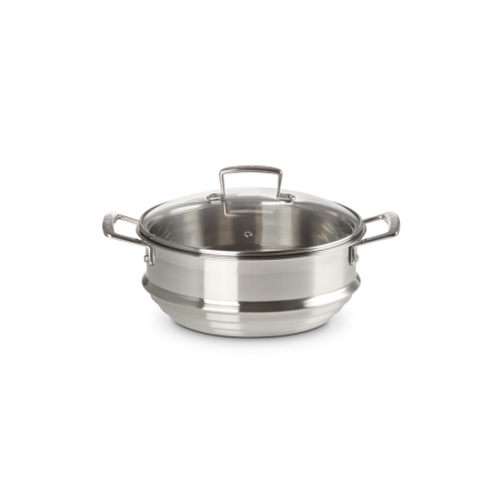 Vaporeira Grande com Tampa de Vidro 24cm - Classic