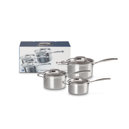 Set de 3 Tachos Aço Inoxidável - Classic
