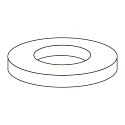 CHEMITOOL FASTENERS Inner Hexagonal Plate Washer DIN 433 M12 A2 Passivated Stainless Steel