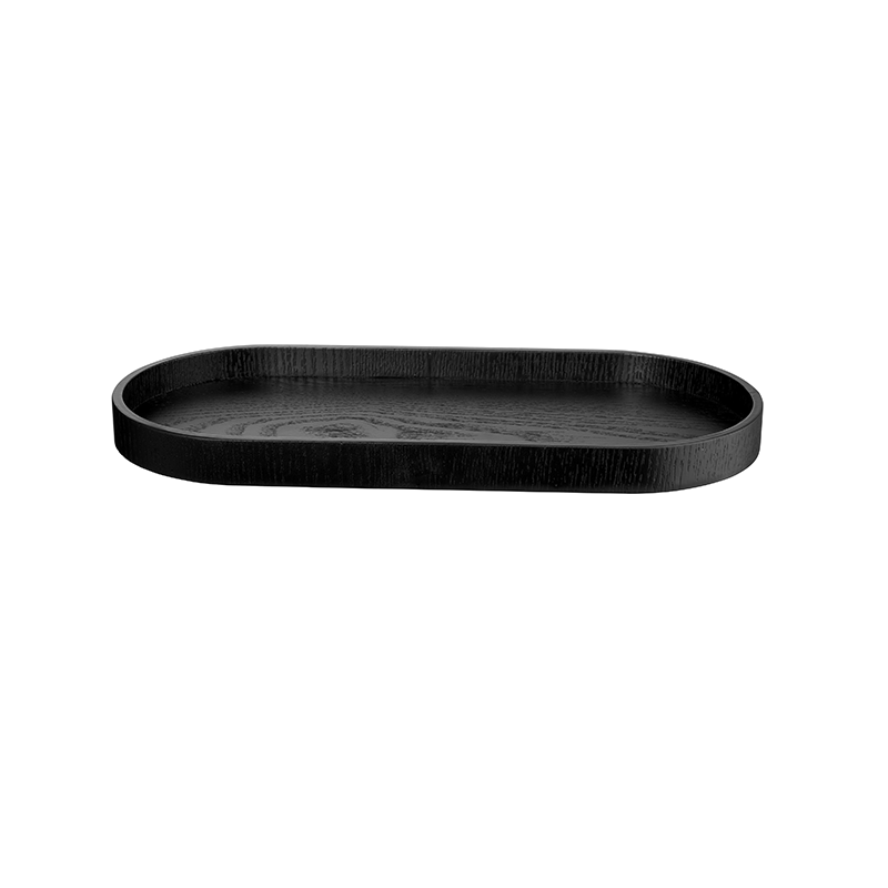 Bandeja Oval Negro 35,5x16,5cm - Wood Bandeja Oval Negro 35,5x16,5cm - Wood