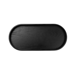 Bandeja Oval Negro 35,5x16,5cm - Wood