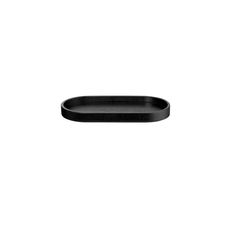 Oval Tray Black 23x11cm - Wood