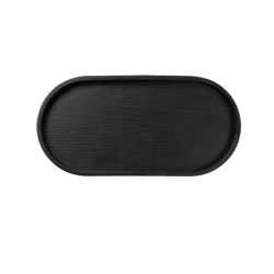 Bandeja Oval Negro 23x11cm - Wood