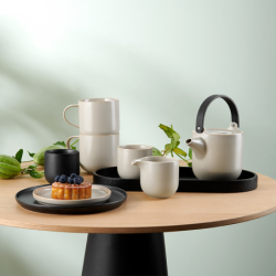 Oval Tray Black 23x11cm - Wood