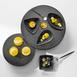 Cake Plate Black 35cm - Grande Nero