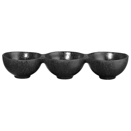3 Section Bowl Black 26cm - Grande Nero