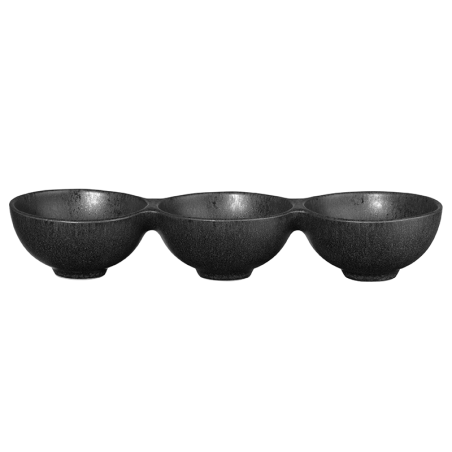 3 Section Bowl Black 32cm - Grande Nero