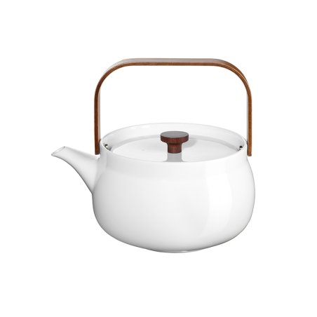 Teapot White with Wooden Handle 1,5L - Japandi