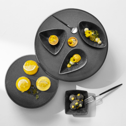 Bol Triangular Negro 11cm - Grande Nero