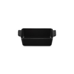 Bandeja Horno Rectangular Negro Mate 23cm
